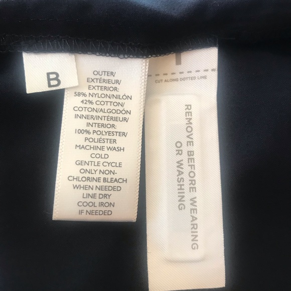 LOFT Navy Blue Lace Shift 3/4 Sleeves Mini Dress Size 2. - Picture 4 of 6